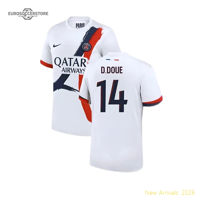 2024-2025 PSG Away Shirt (D.Doue 14)-Vantage Point Soccer